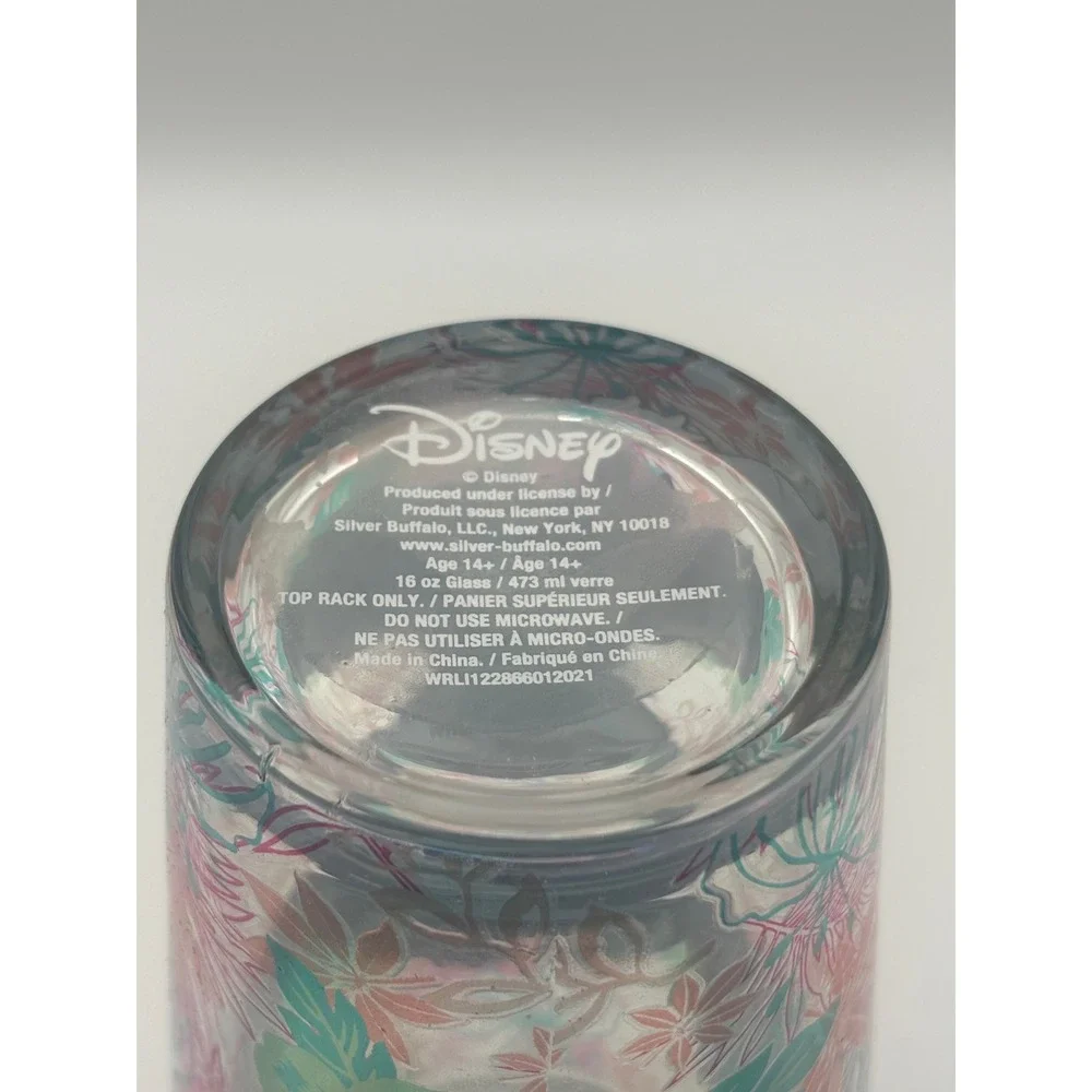 Disney Lilo & Stitch Tropical Floral 16oz Pint Glass